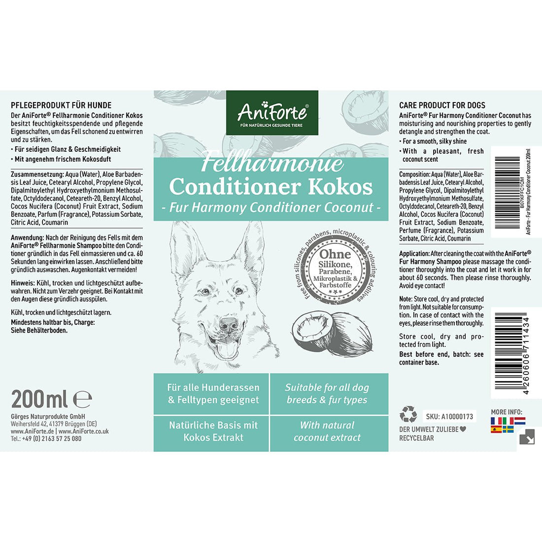 AniForte Fellharmonie Conditioner Kokos, 200ml